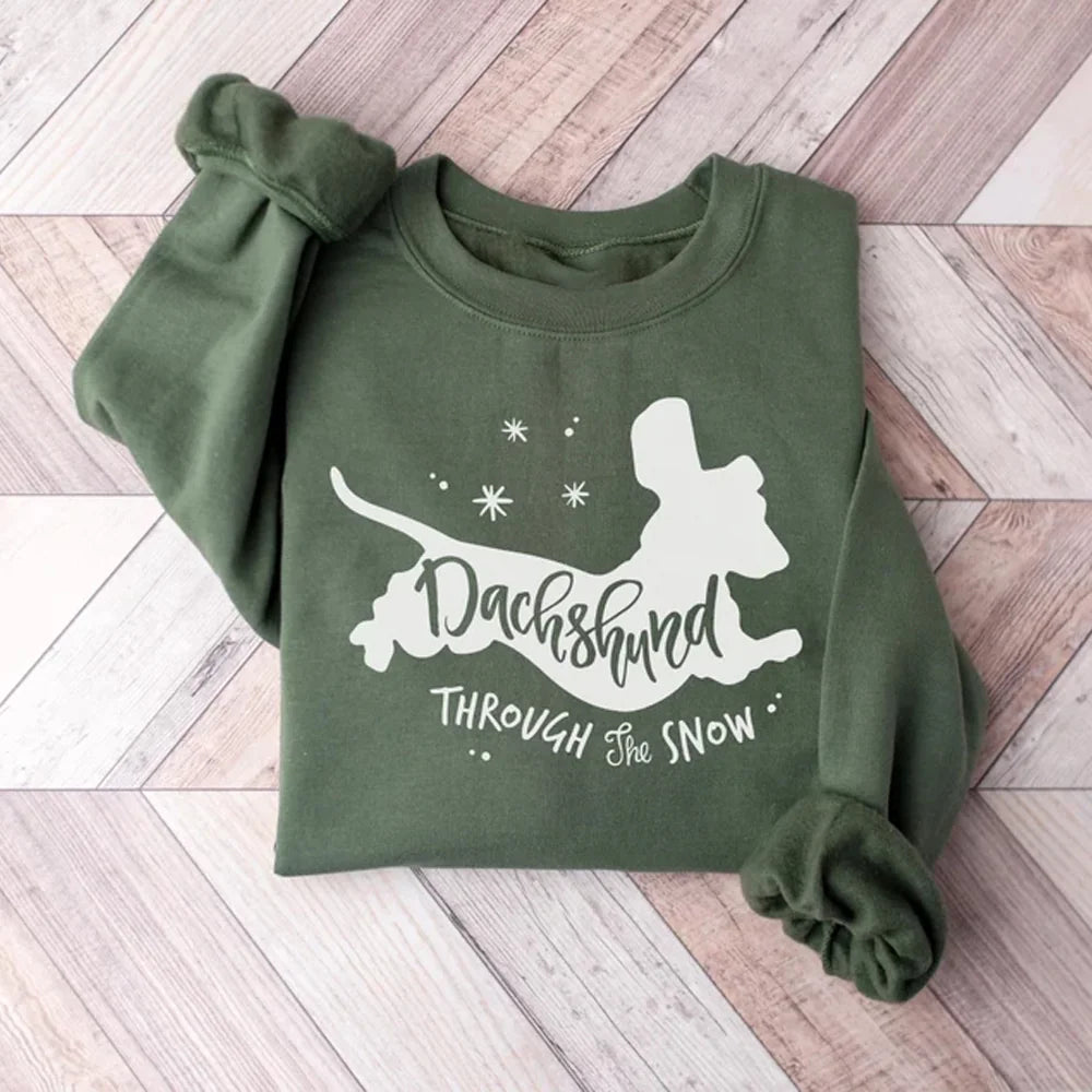 Dachshund Christmas Sweatshirt Wiener Dog Mom Holiday Gift Sweater