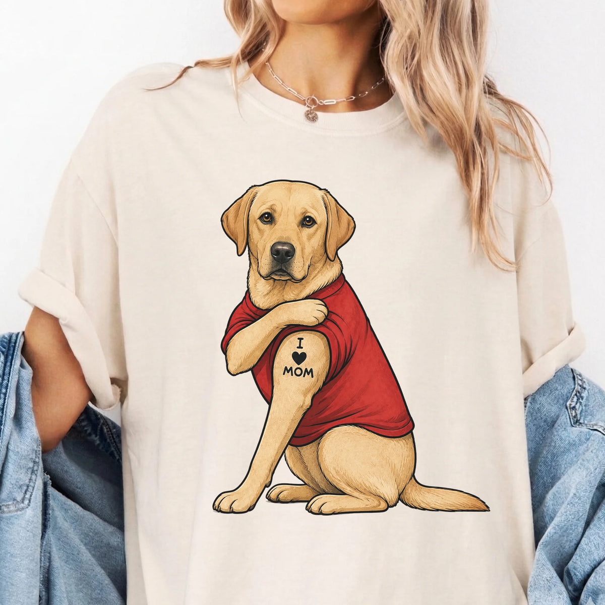 Labrador Tattoo Dog Shirt Retro Mom Pet Lover Tee