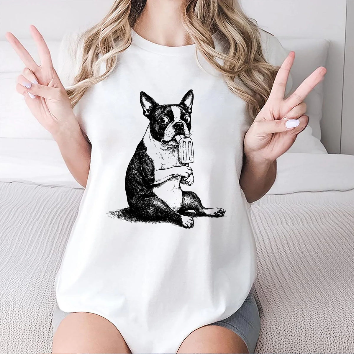 Boston Terrier Popsicle Summer Shirt Funny Taco Dog Gift Tee
