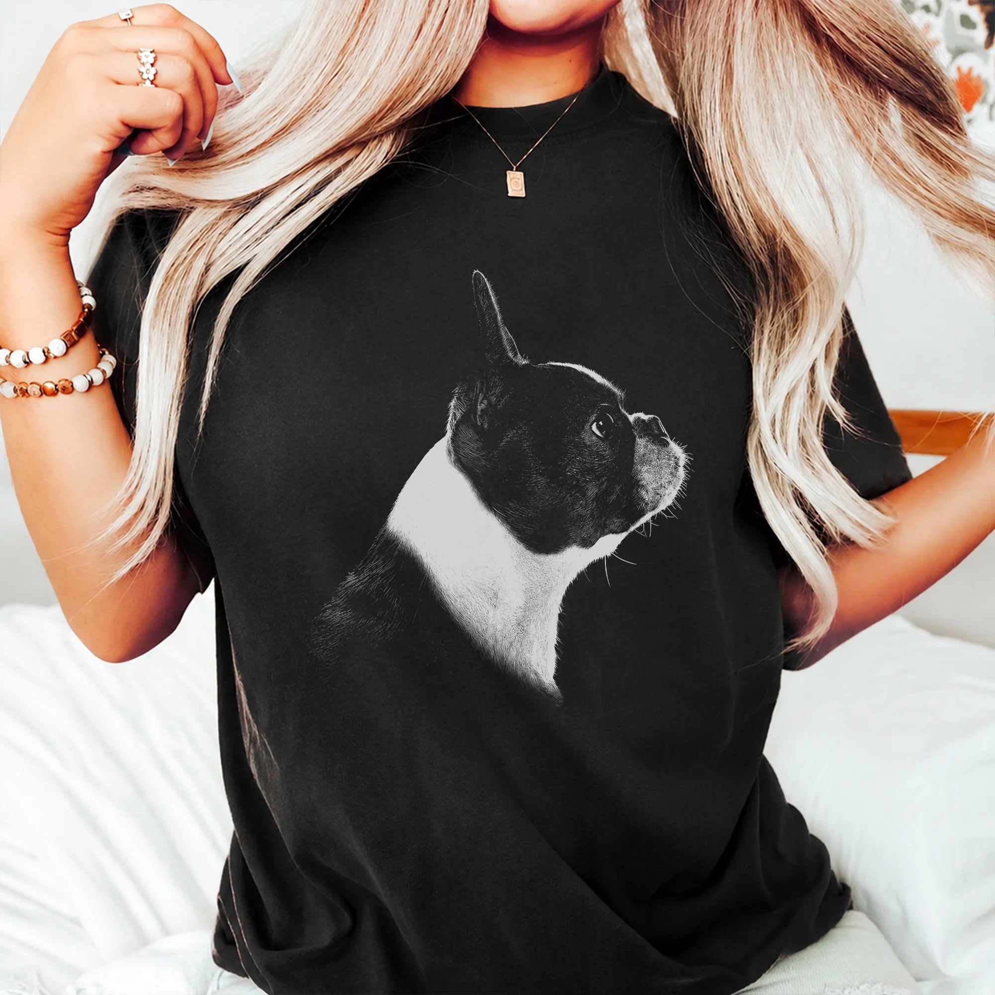 Boston Terrier Comfort Colors Shirt Dog Mom Pet Lover Gift