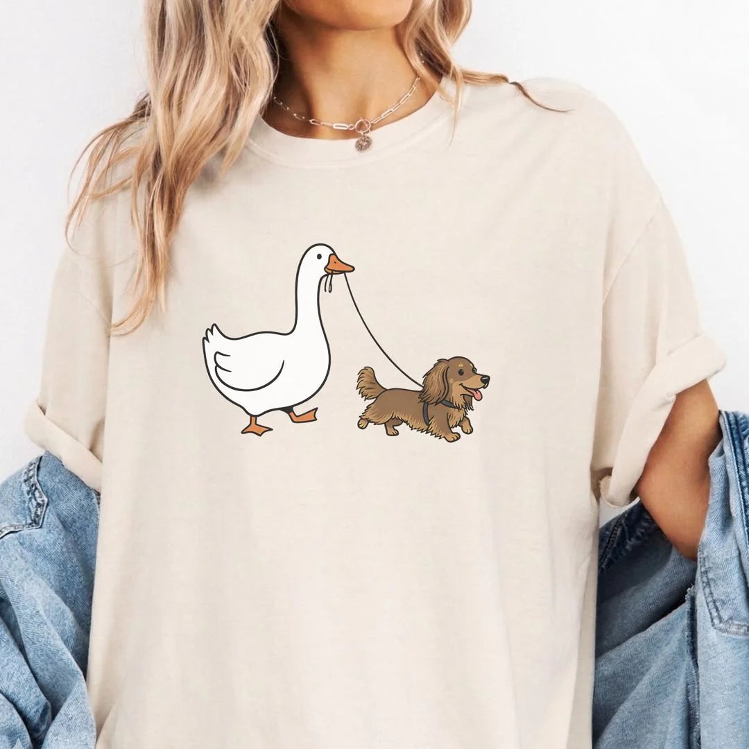 Comfort Colors Dachshund Goose Shirt Funny Wiener Dog Mom Tee