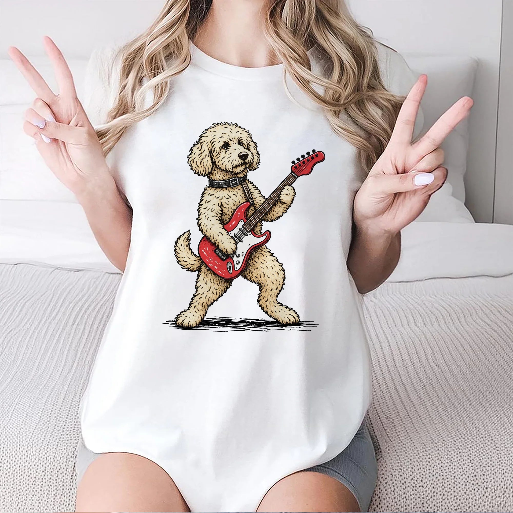 Goldendoodle T-Shirt: Retro Dog Lover Music Tee