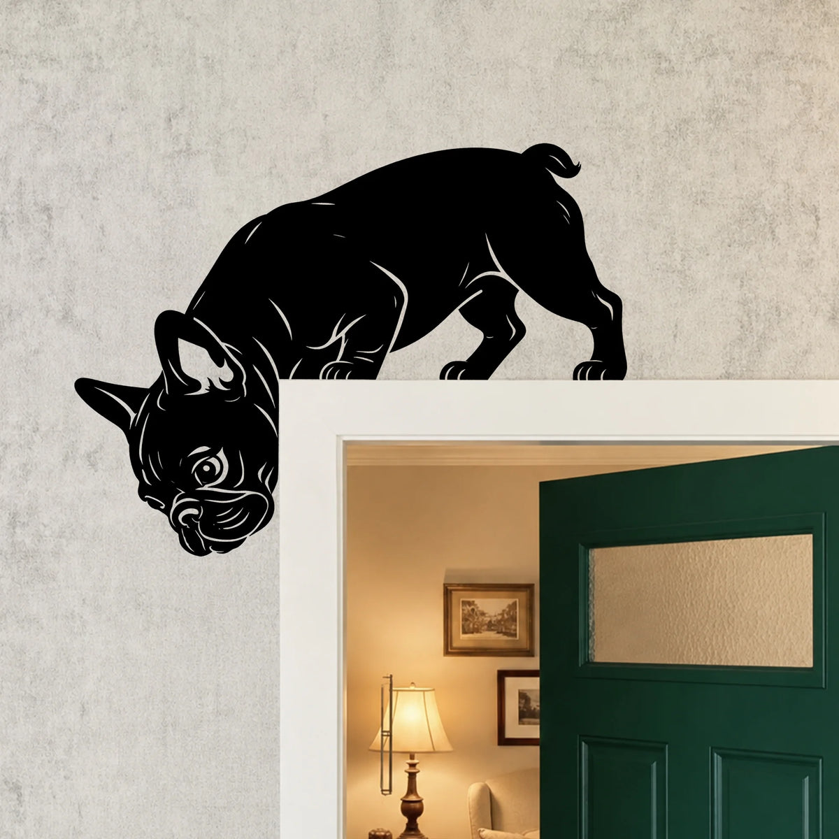 French Bulldog Metal Door Topper
