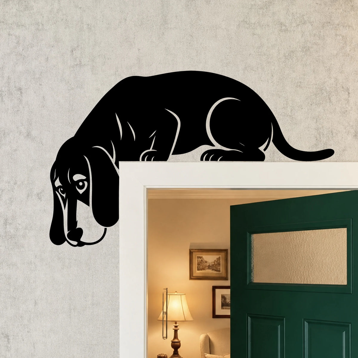 Basset Hound Metal Door Topper