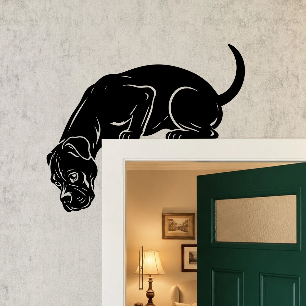 Metal Boxer Door Topper