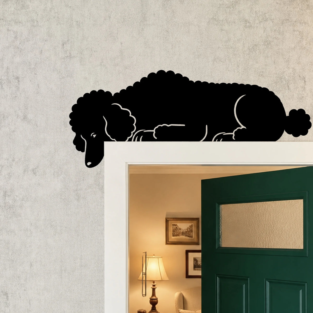 Poodle Metal Door Topper