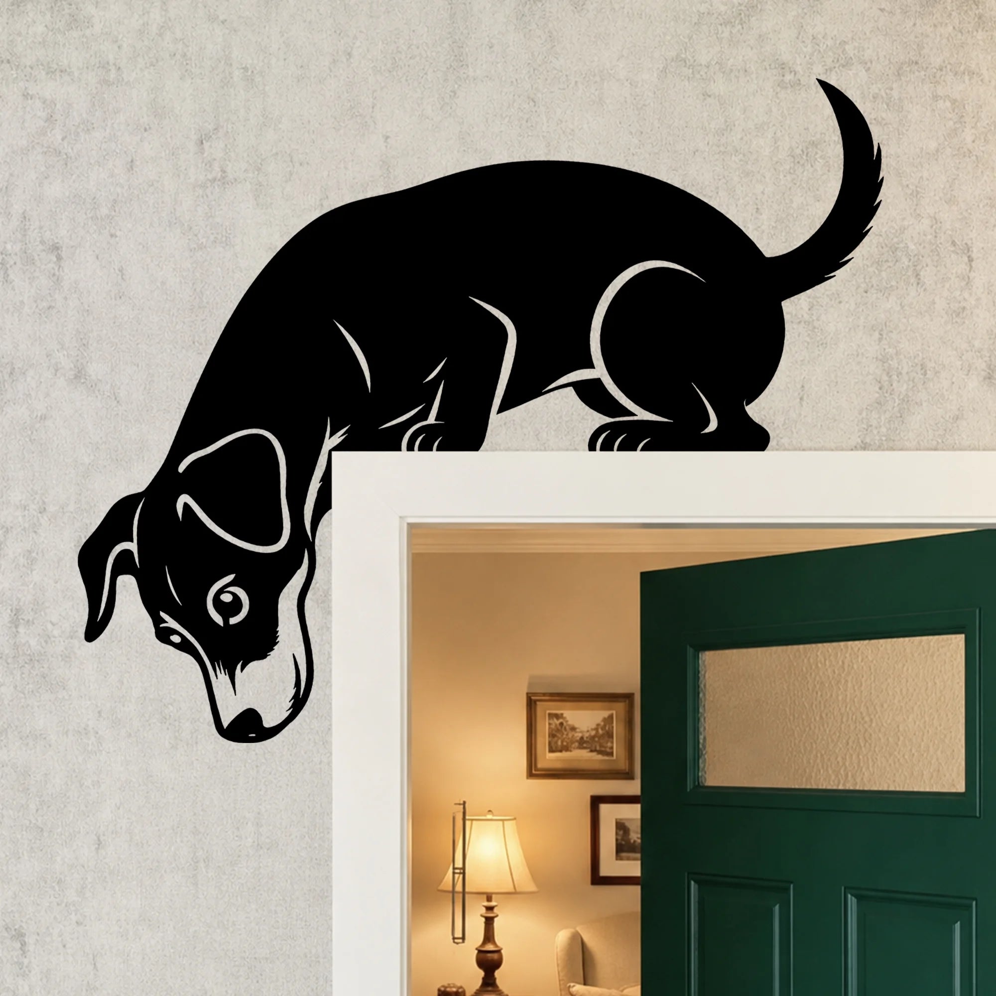 Jack Russell Terrier Metal Door Topper