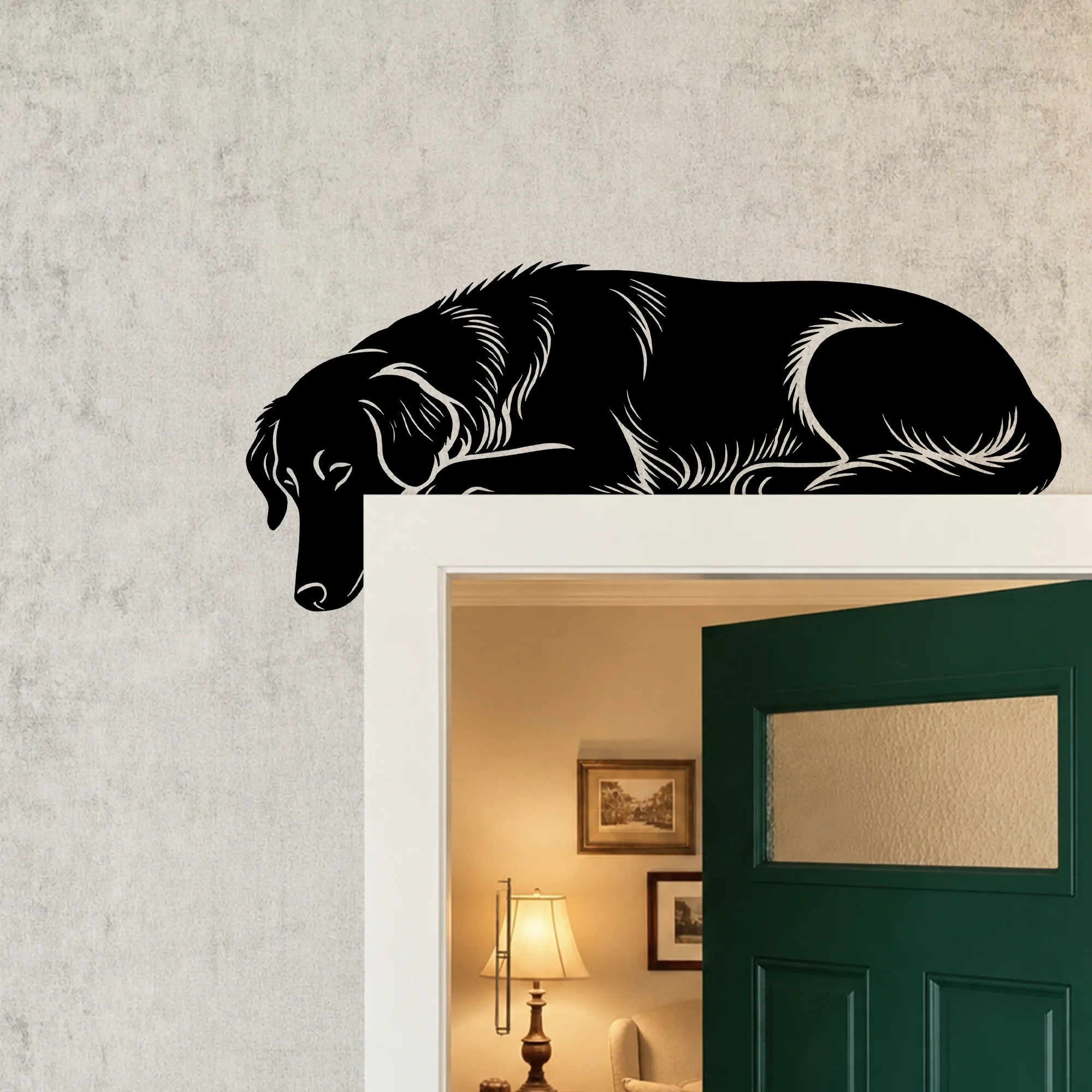 Golden Retriever Metal Door Topper