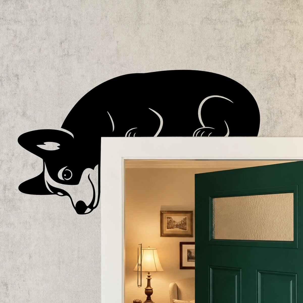 Corgi Metal Door Topper