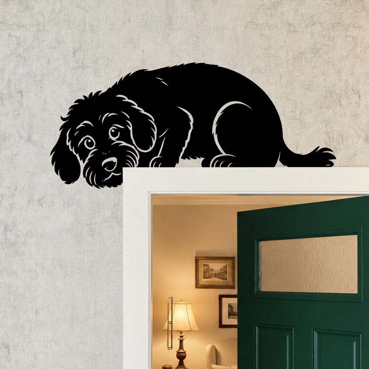 Portuguese Water Dog Metal Door Topper