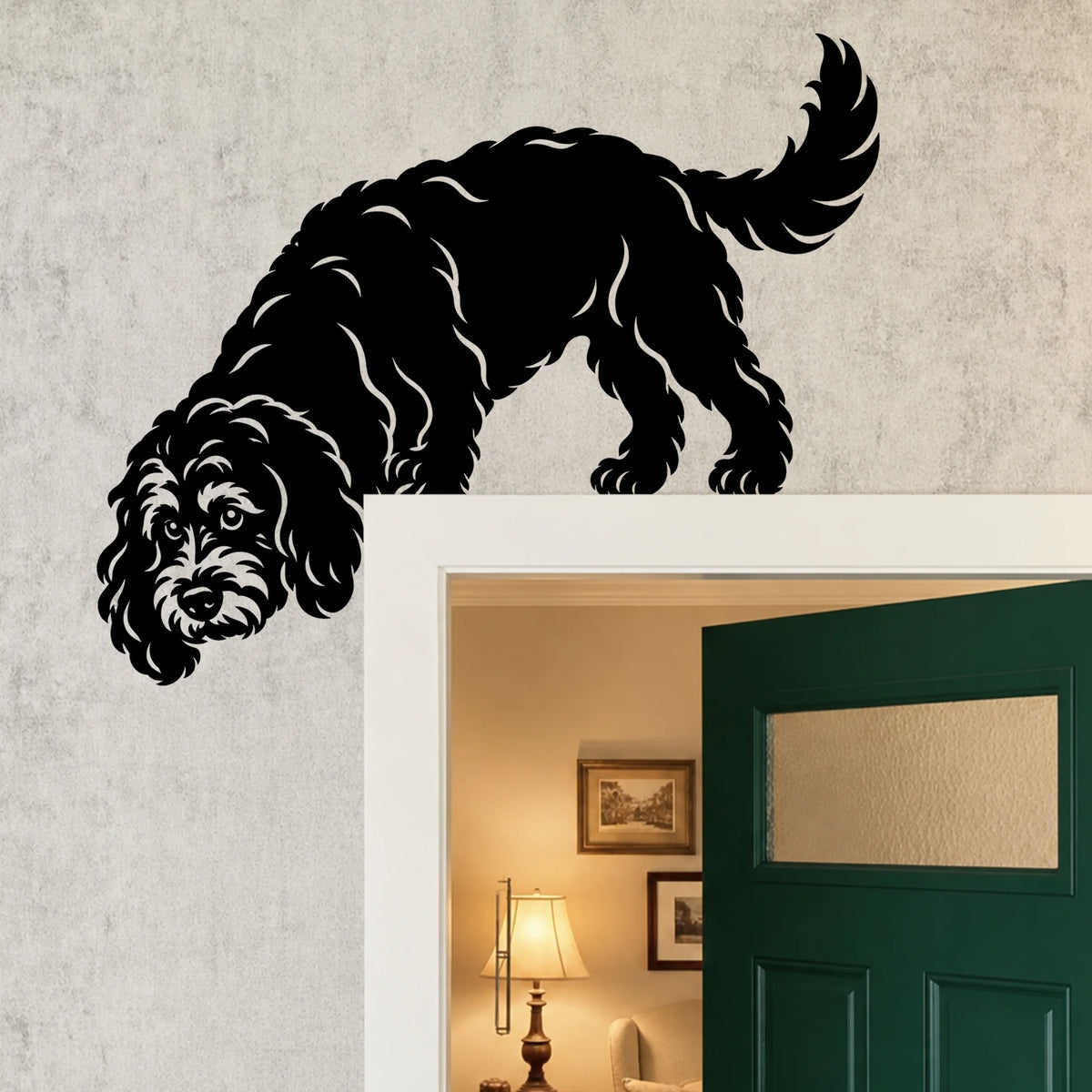 Goldendoodle Metal Door Topper