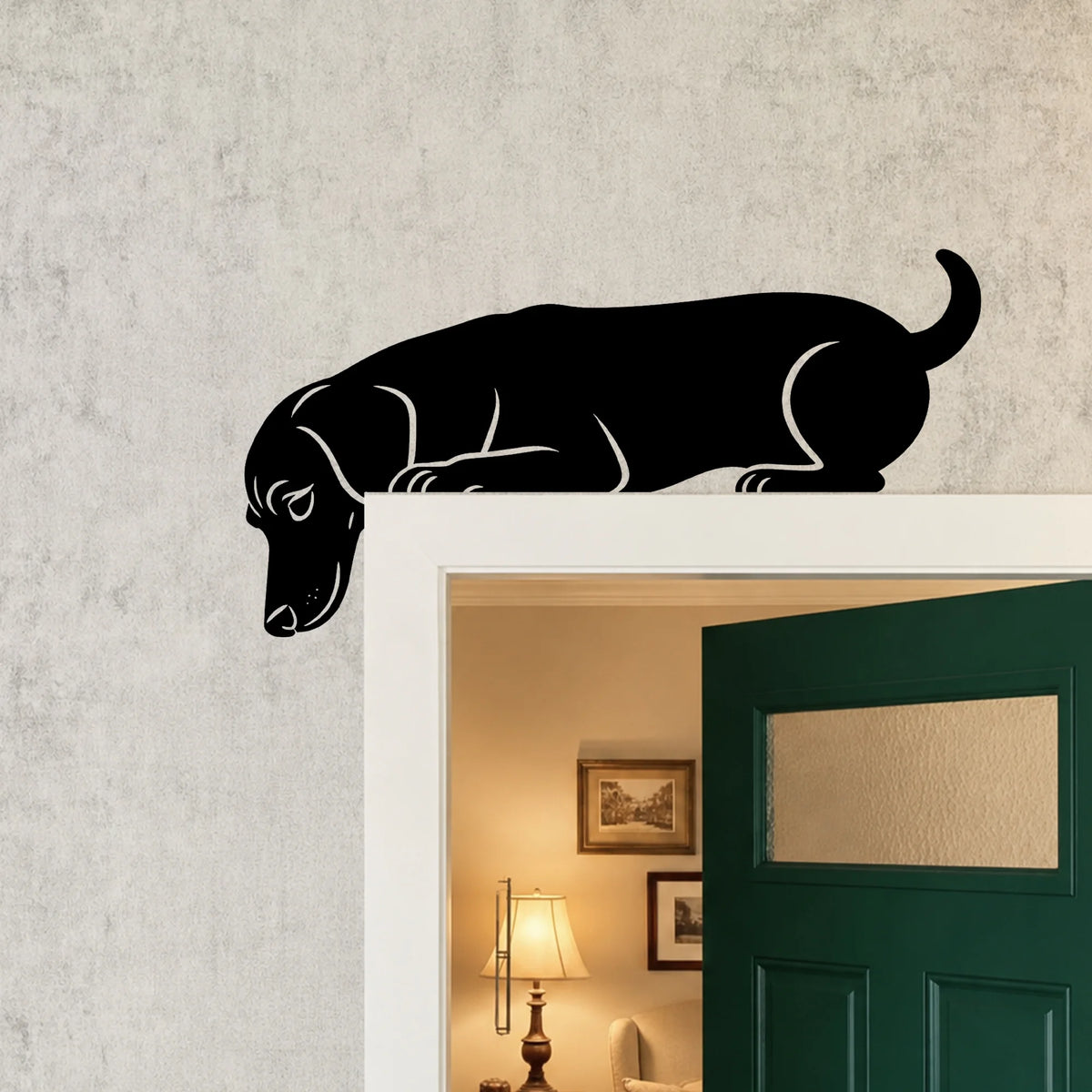 Dachshund Metal Door Topper