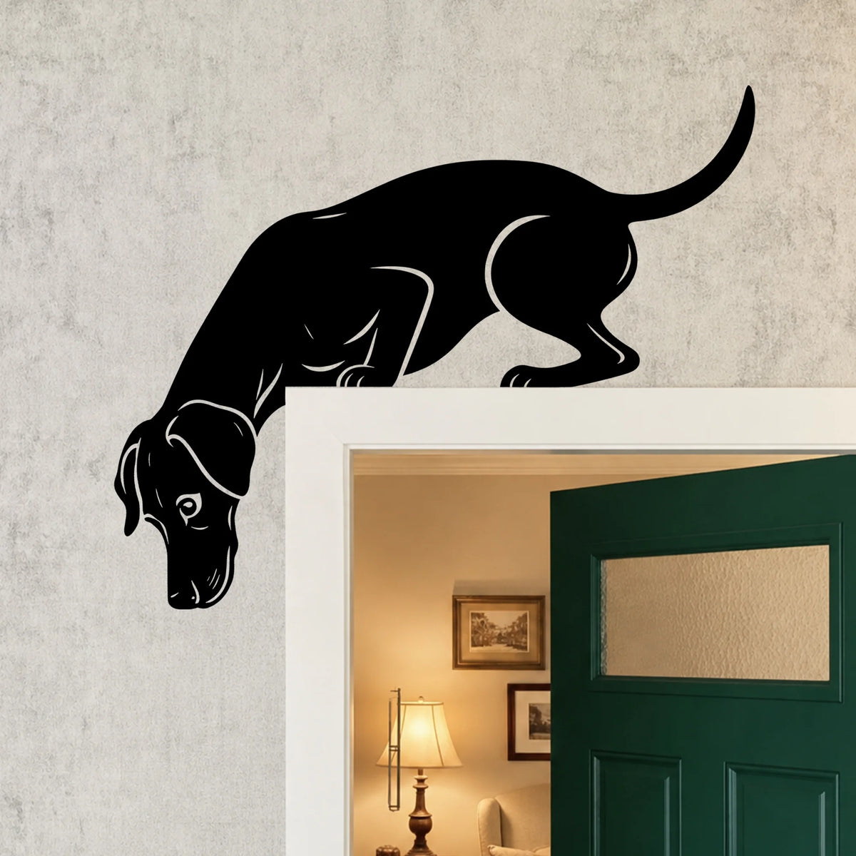 Weimaraner Metal Door Topper