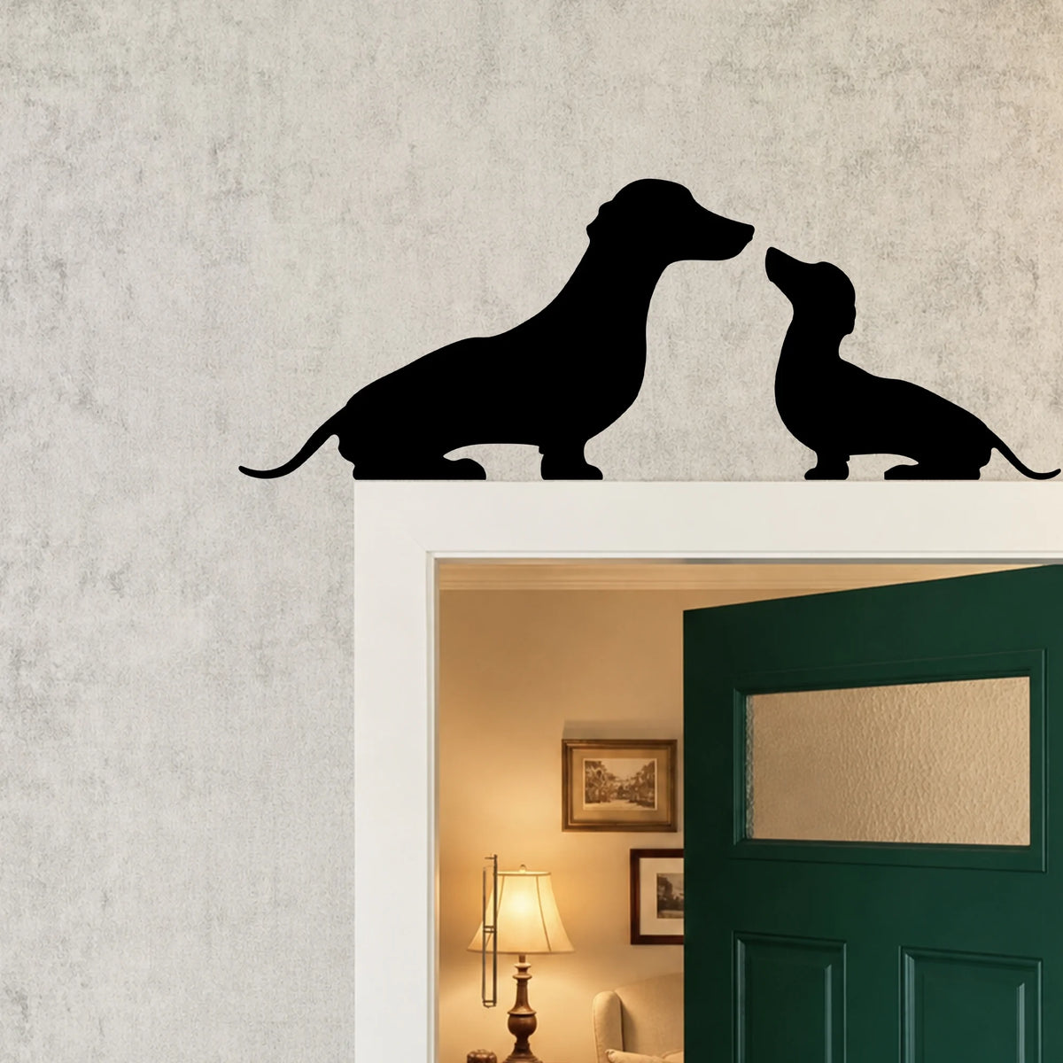 Dachshund Set Metal Door Topper