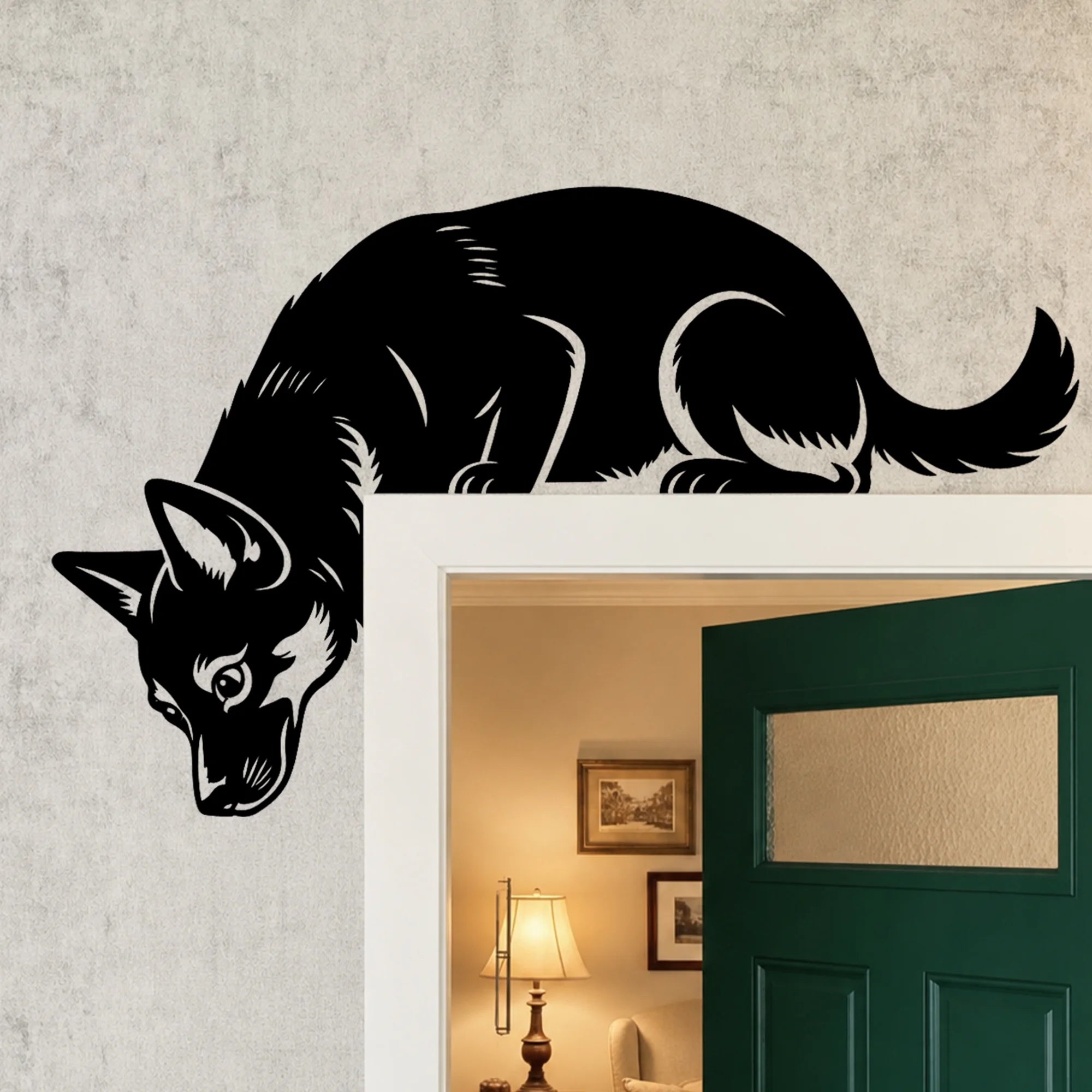 Blue Heeler Metal Door Topper