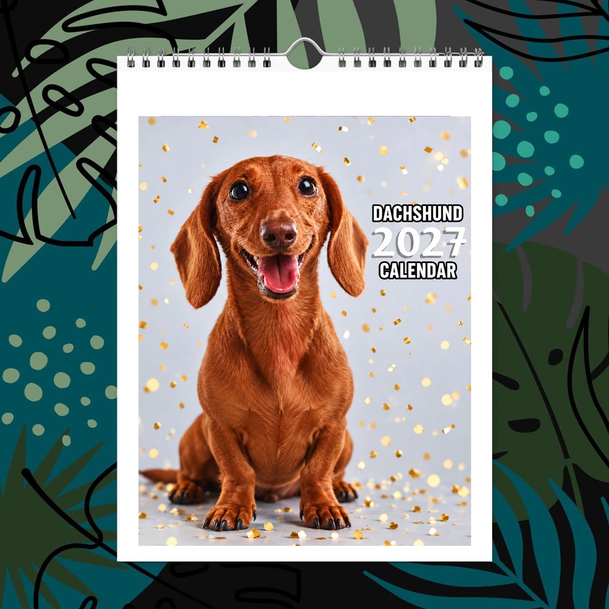 Dachshund Dog 2027 Calendar, Wall & Desktop, Supports Shelters