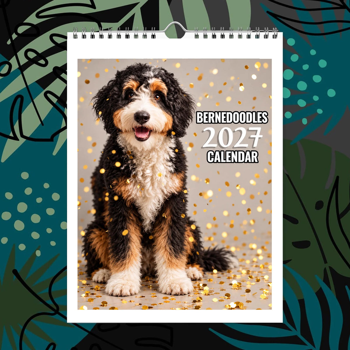 Bernedoodle Dog 2027 Calendar, Wall &amp; Desktop, Supports Shelters