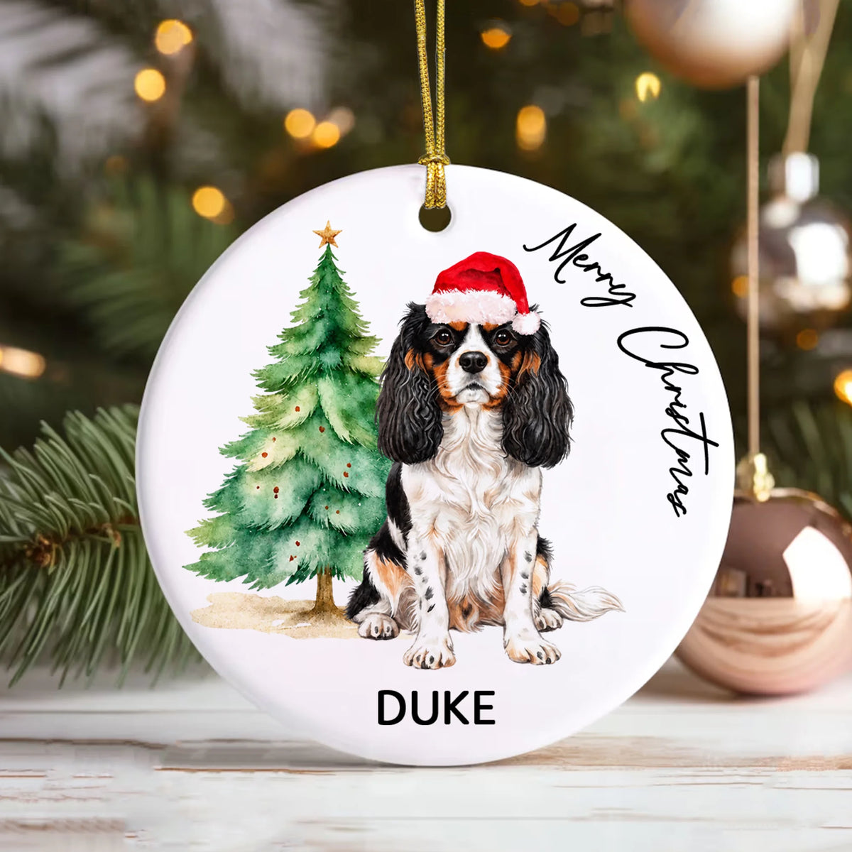Dog Bauble: King Charles Cavalier Spaniel, Christmas Pet Ornament