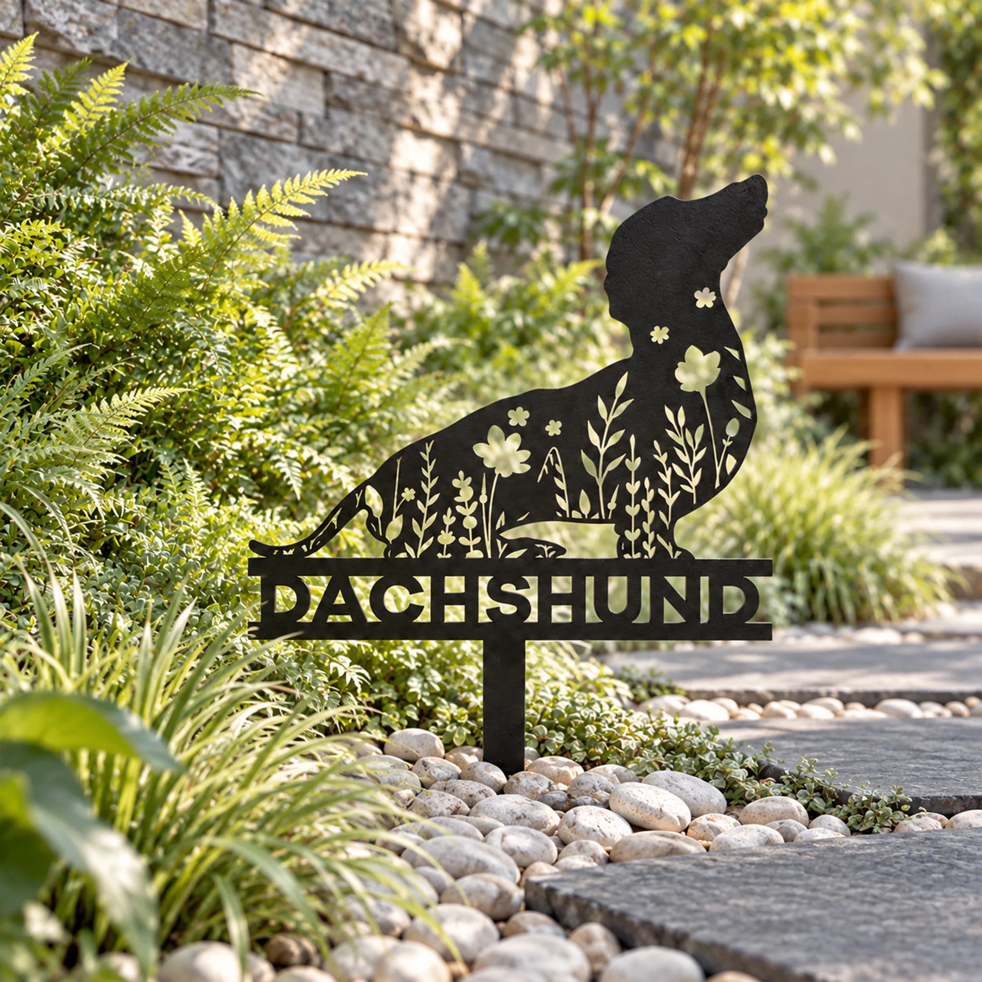 Personalized Dachshund Memorial Stake, Pet Grave Marker Sympathy Gift