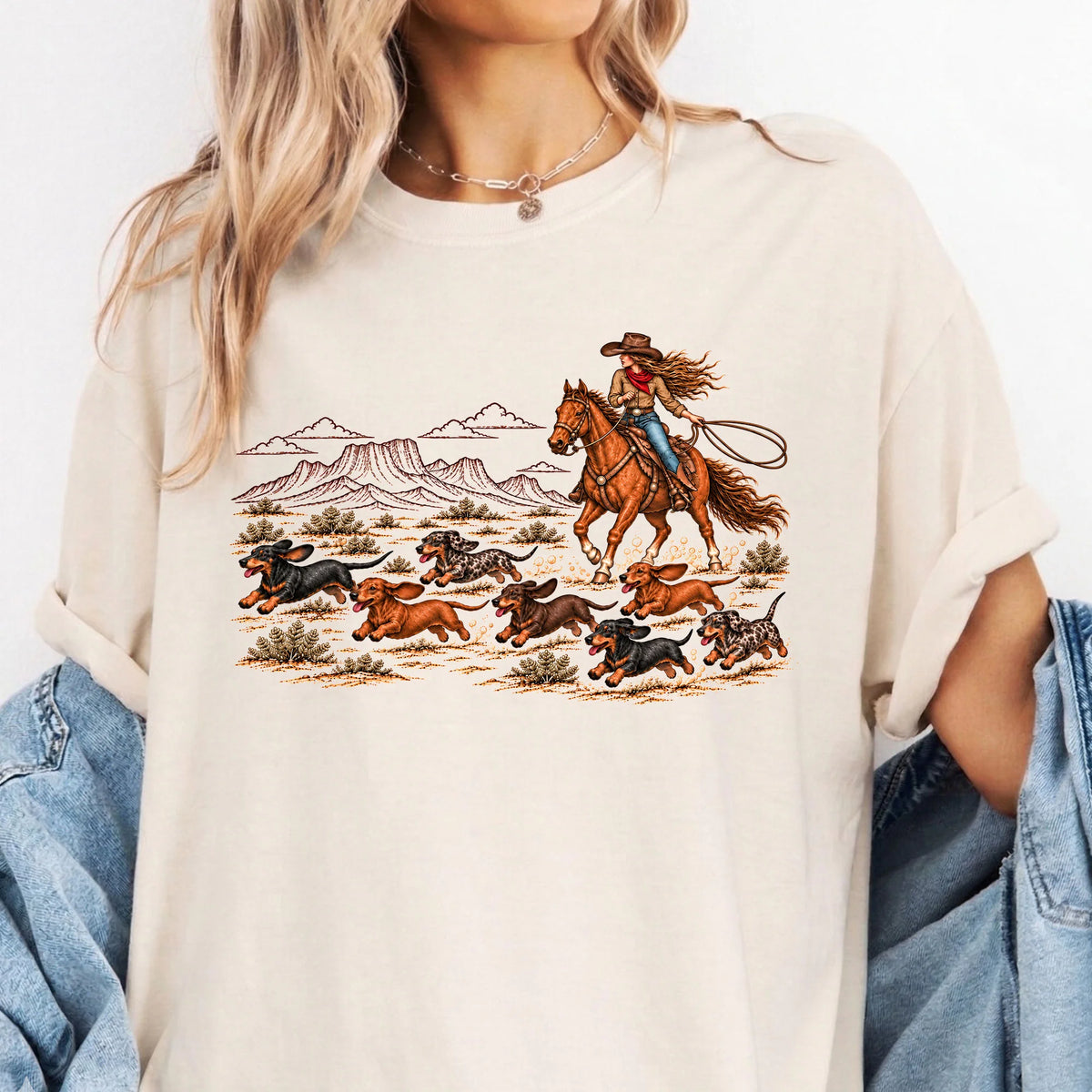 Vintage Cavalier King Charles Western Shirt, Cowgirl Dog Mom Tee
