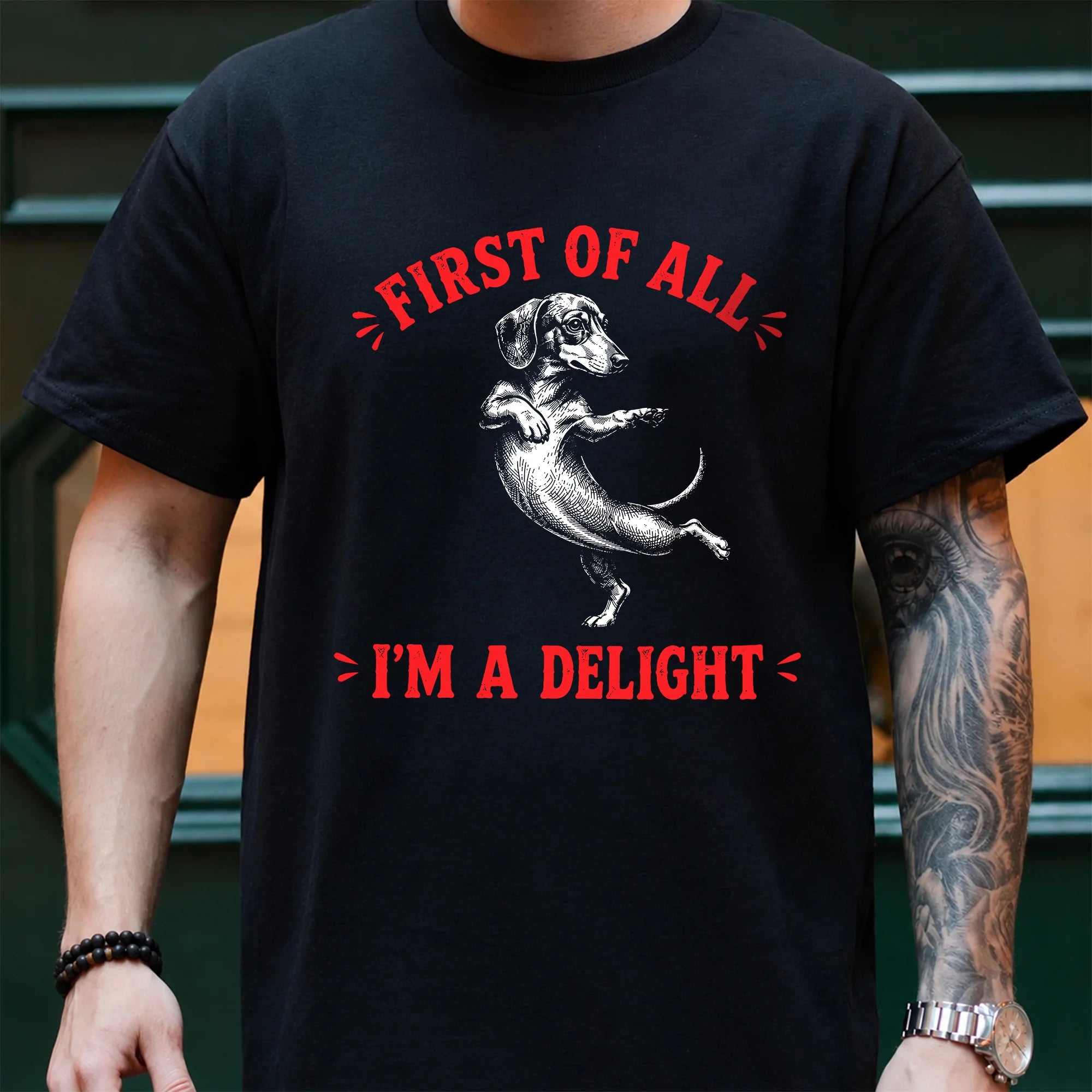 I'm A Delight Dachshund Shirt, Funny Wiener Dog Parent Gift
