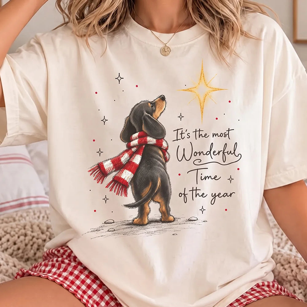 Dachshund Christmas Sweatshirt, Wiener Dog Tee, Doxie Mom Xmas Gift