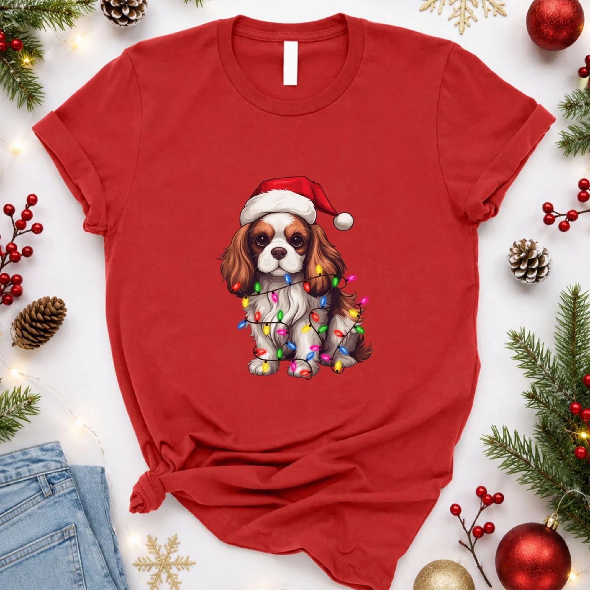 Cavalier King Charles Spaniel Sweatshirt, Christmas Clothing