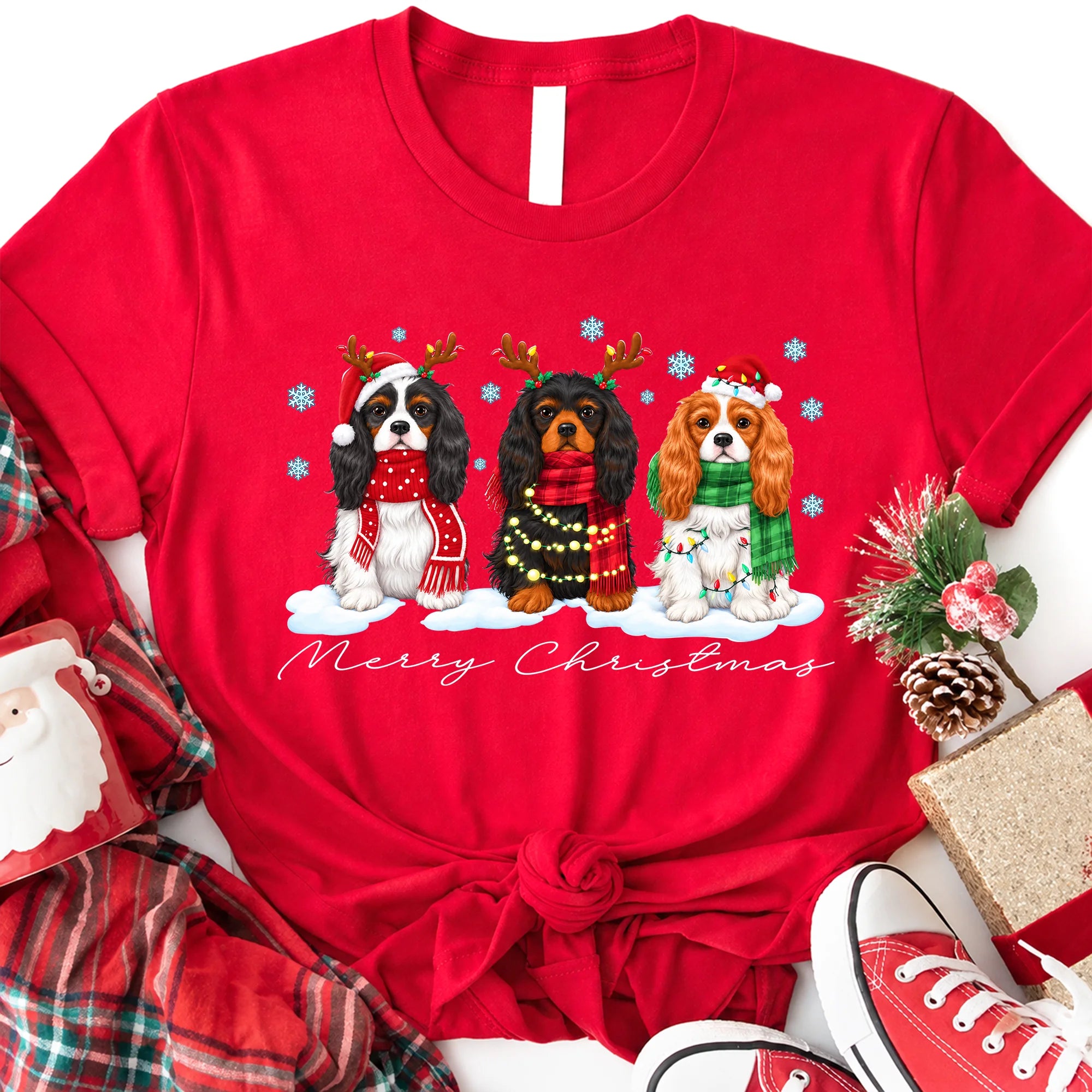 Cavalier King Charles Spaniel Christmas Sweatshirt, Dog Mom Lover Gift
