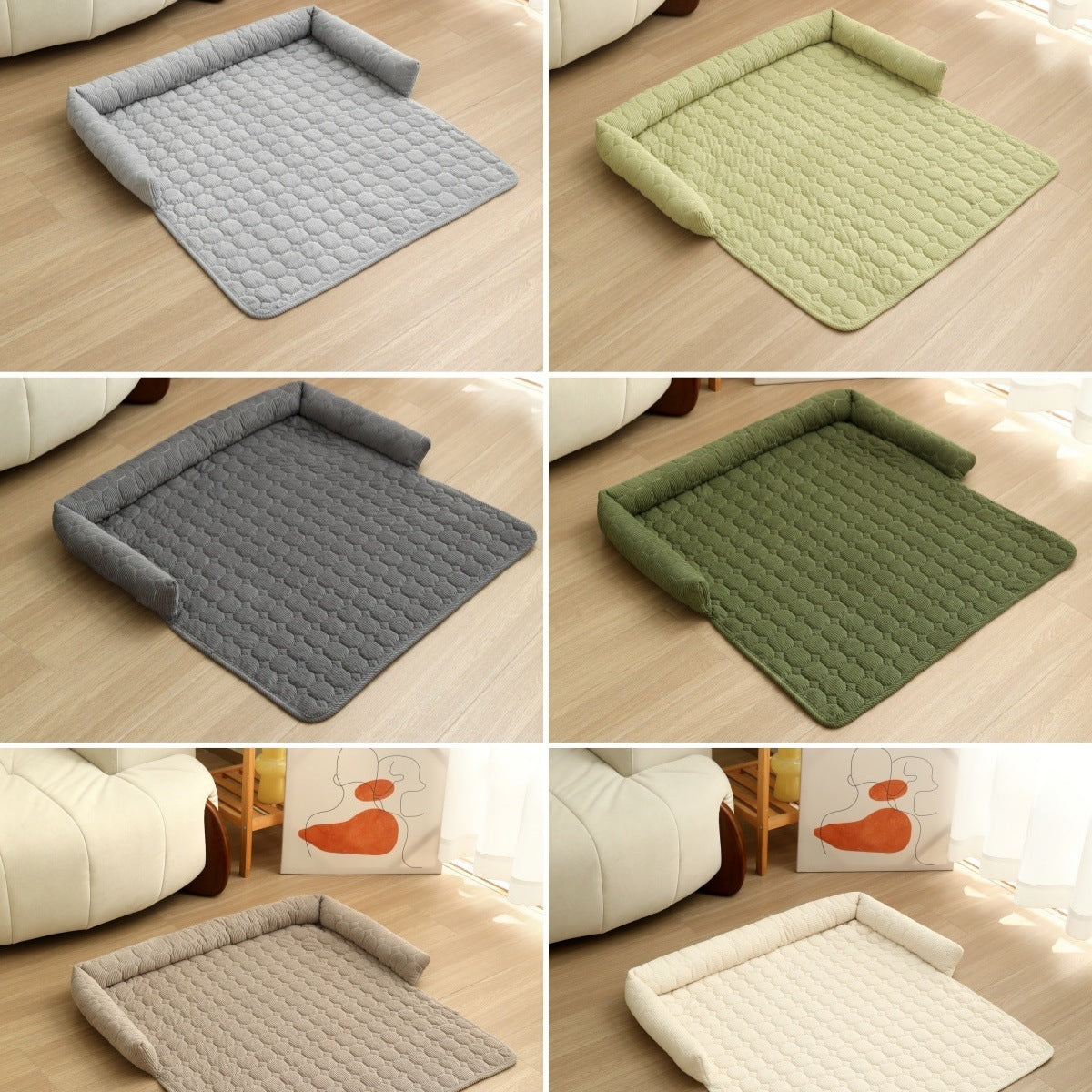 Soft Corduroy Pet Bed Sofa Cover Comfortable Dog & Cat Bed Luxury Pet Mat Couch Protector